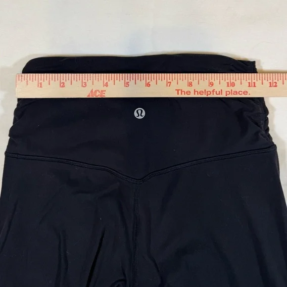 Lululemon Like-New Align Capri Black Legging with Sinched, Cross Waist Detail - Picture 6 of 9